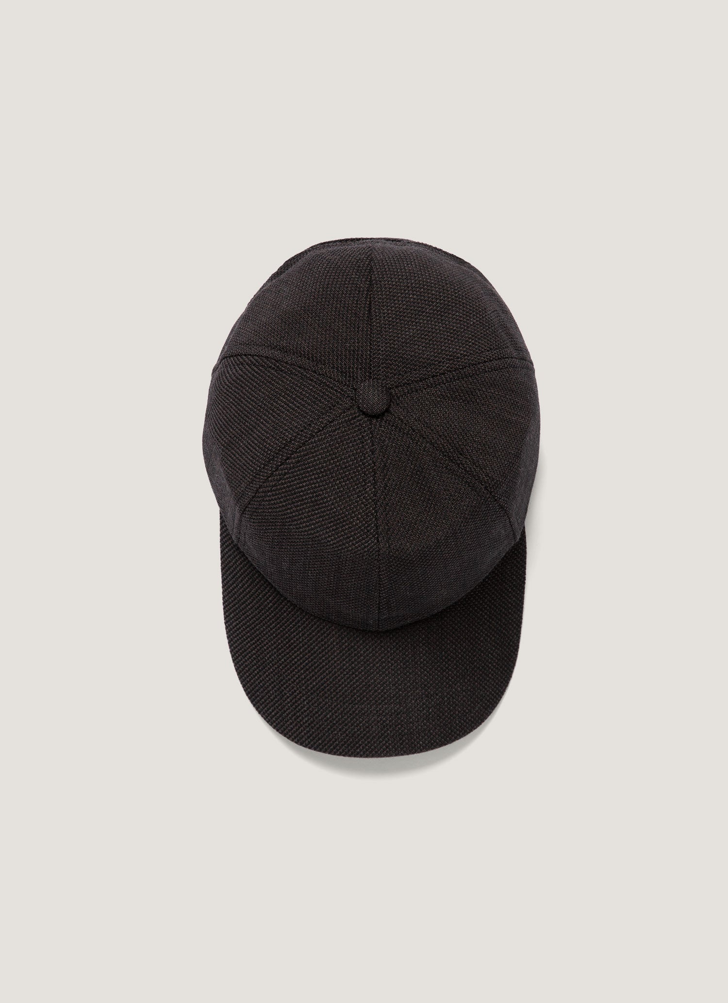 Men's Textured Wool Cap in Truffle