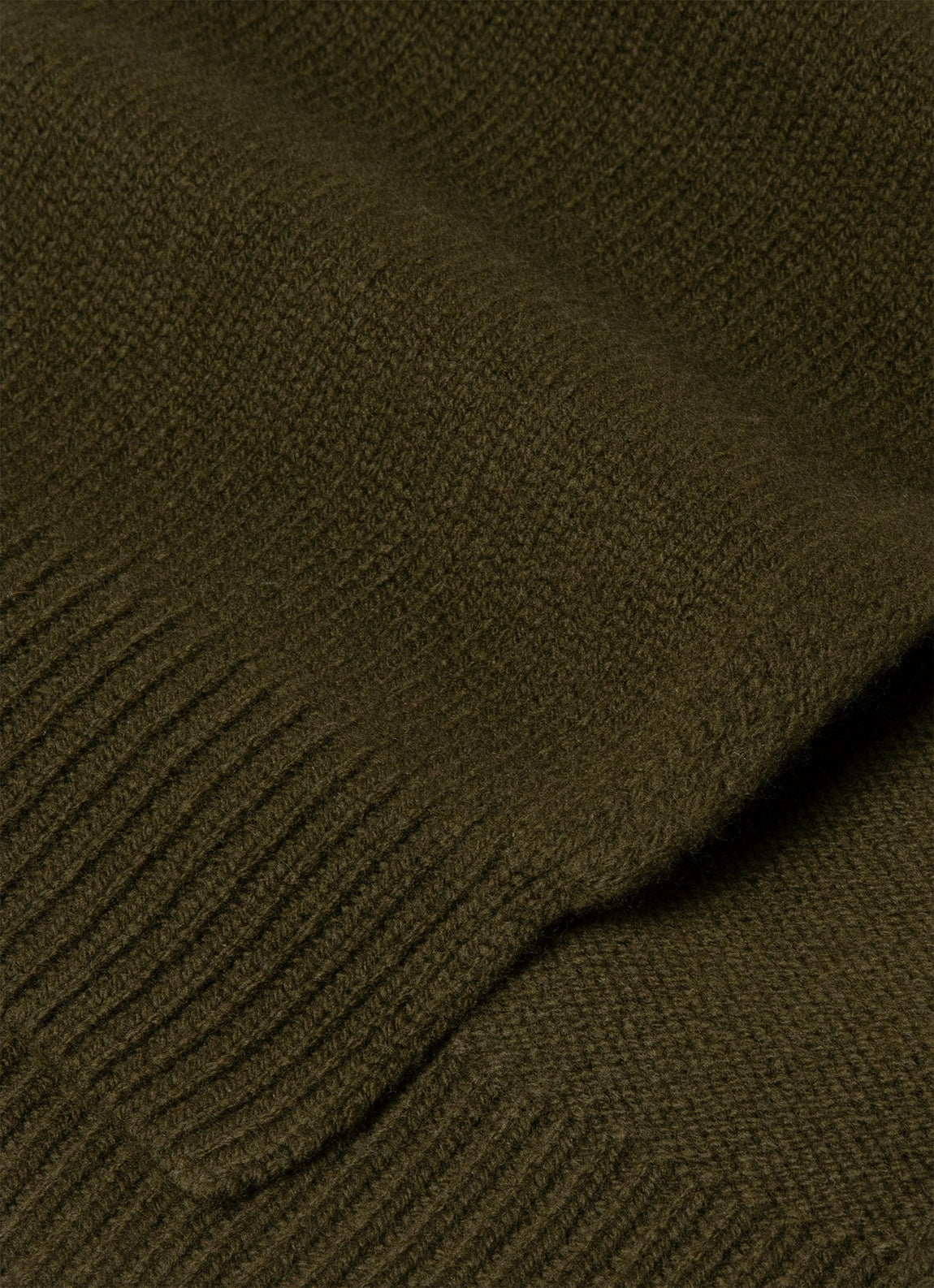 Scottish Lambswool Scarf in Dark Olive