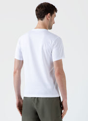 Men's Flower Print T-shirt in White