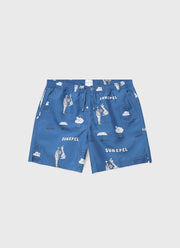 Men's Matt Blease Drawstring Swim Shorts in Today's Forecast Print