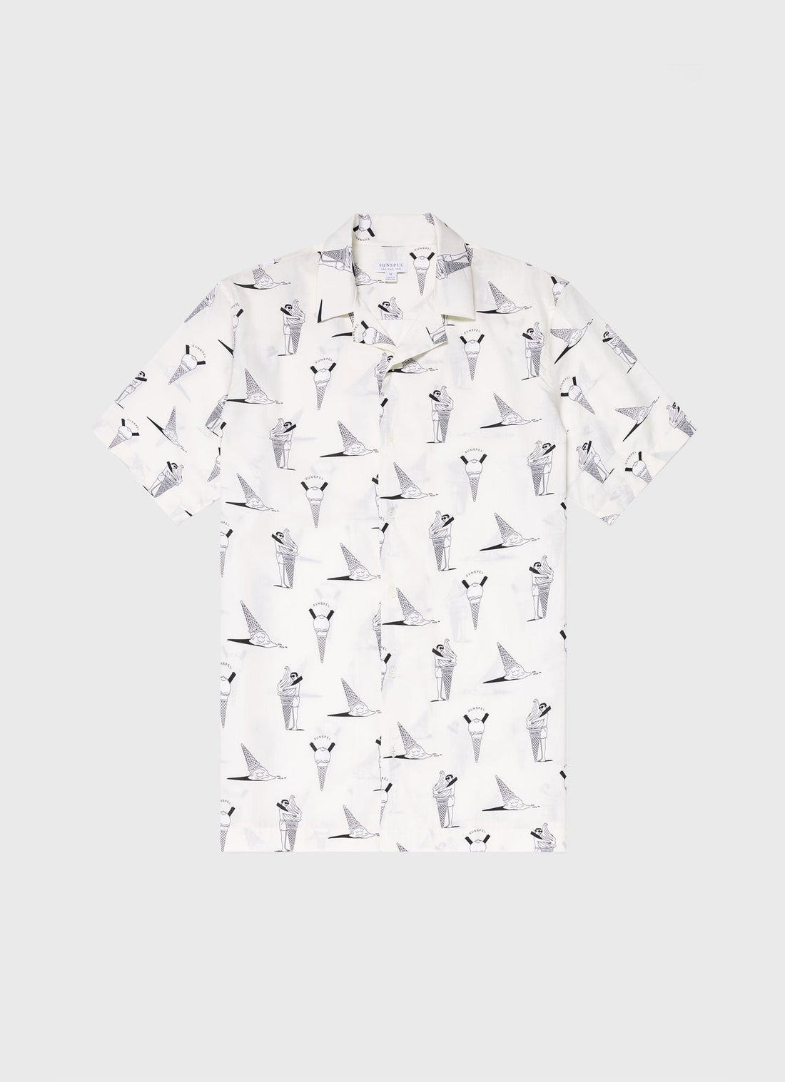 Men's Matt Blease Camp Collar Shirt in Ice Cream Print