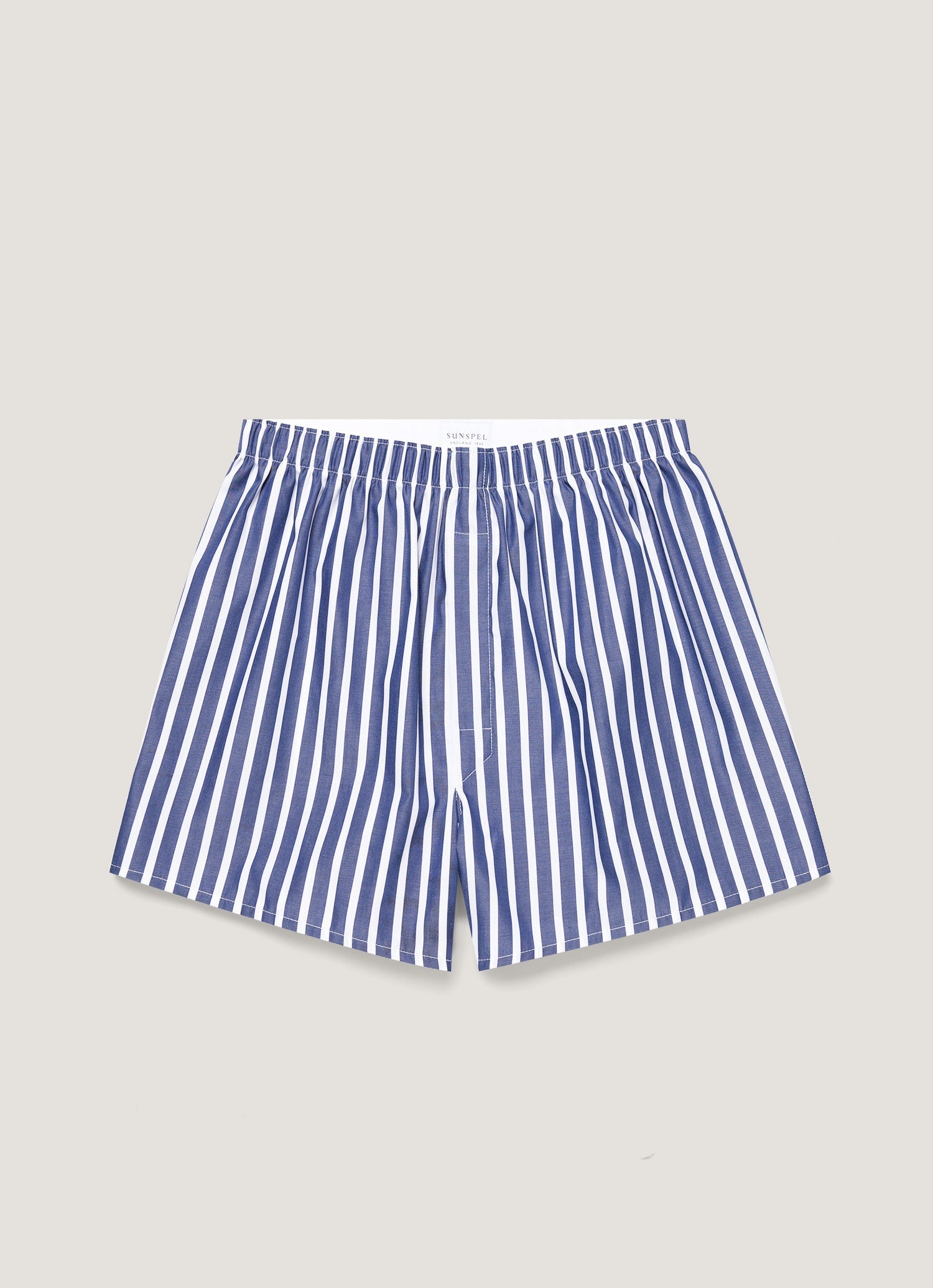 Men's Classic Boxer Shorts in Navy/White