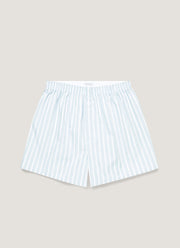 Men's Classic Boxer Shorts in Sky Blue/White