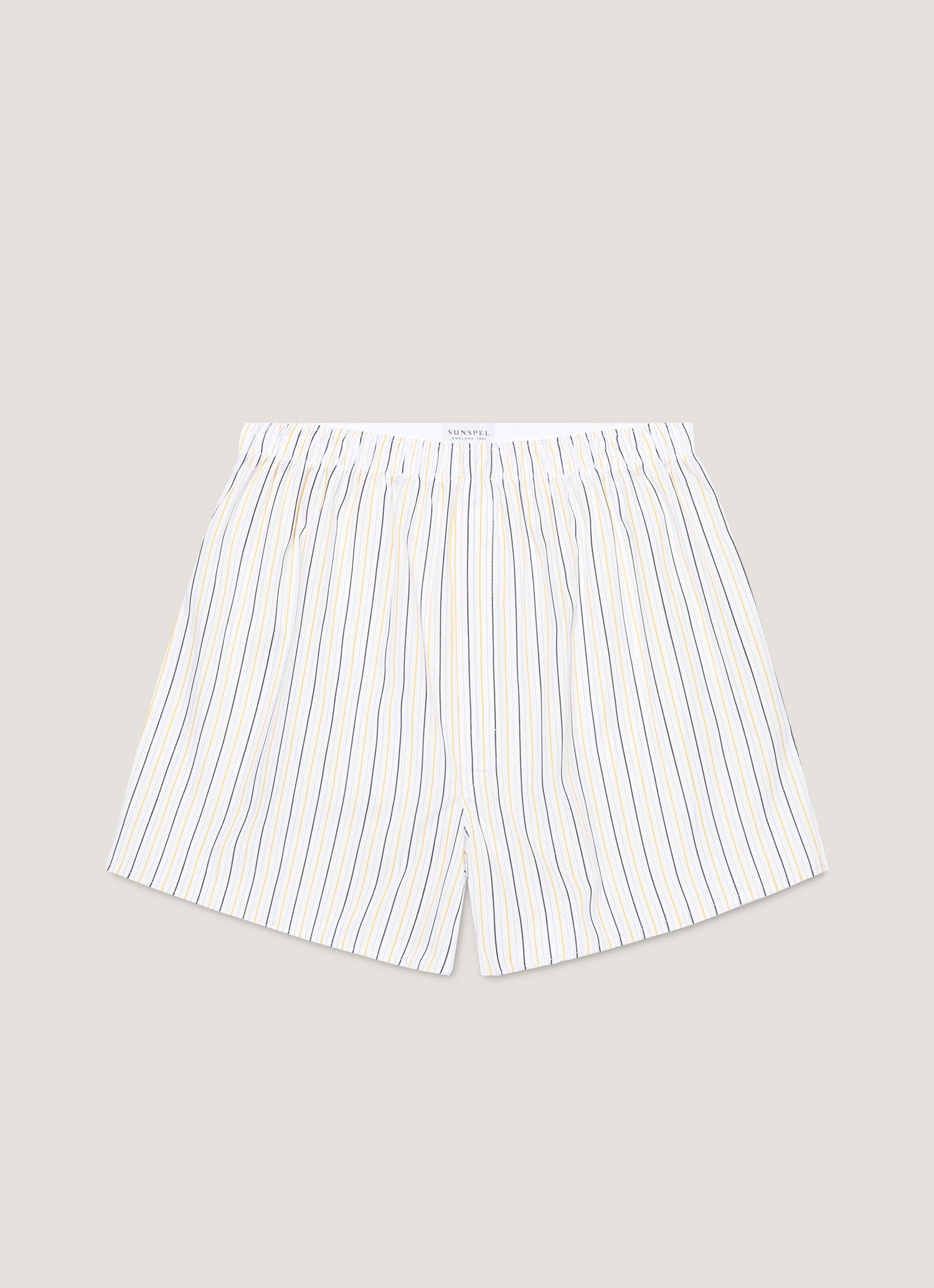 Men's Classic Boxer Short in White/Blue/Yellow