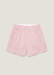 Men's Classic Boxer Shorts in Red Micro Gingham