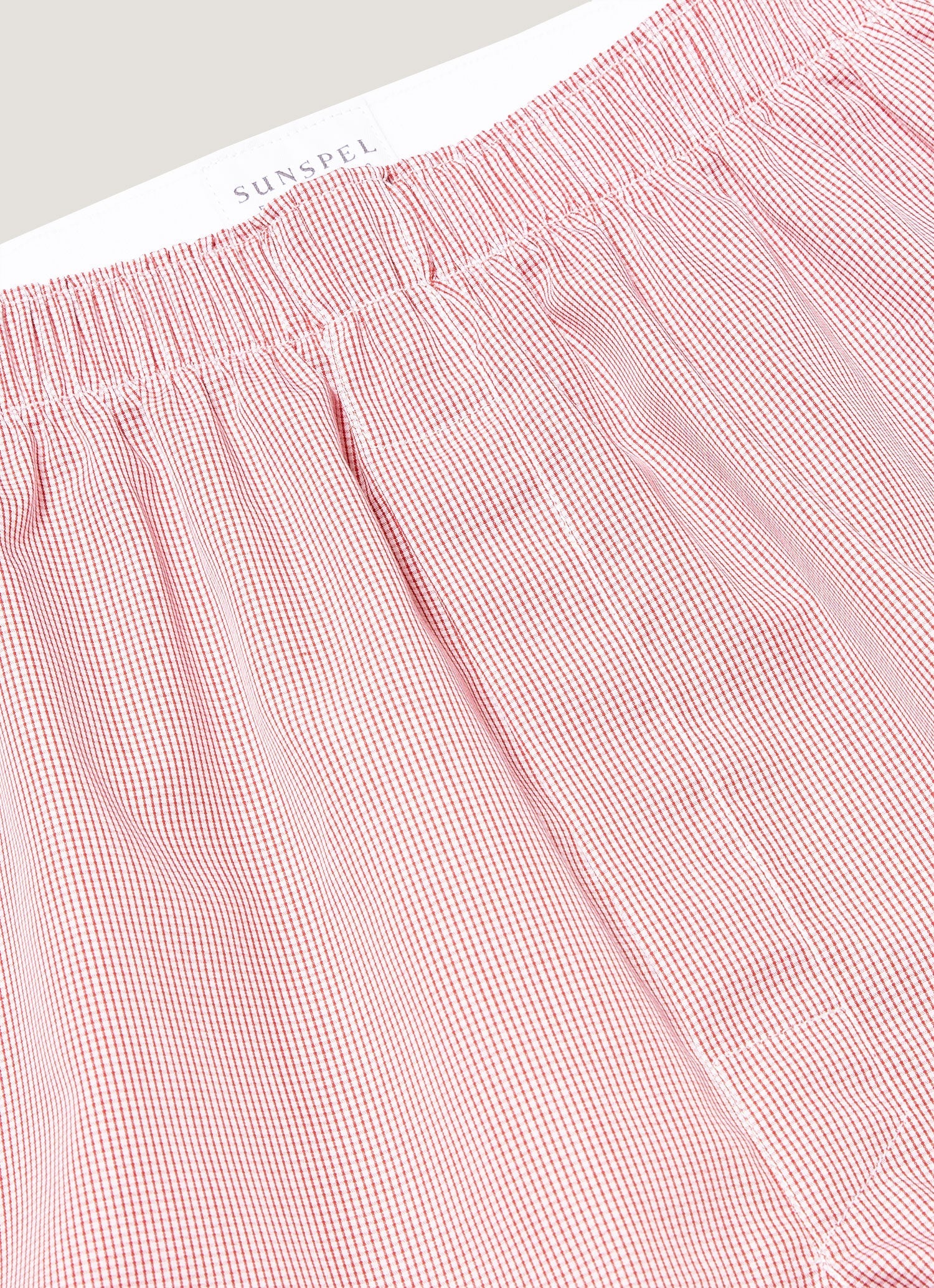 Men's Classic Boxer Shorts in Red Micro Gingham