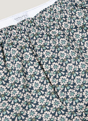 Men's Classic Boxer Shorts in Liberty Fabric in Navy/White Macsen