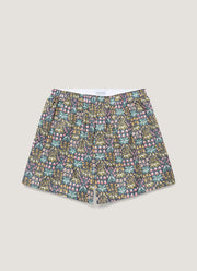 Men's Classic Boxer Shorts in Liberty Fabric in Navy Floral Tropics
