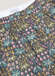 Men's Classic Boxer Shorts in Liberty Fabric in Navy Floral Tropics