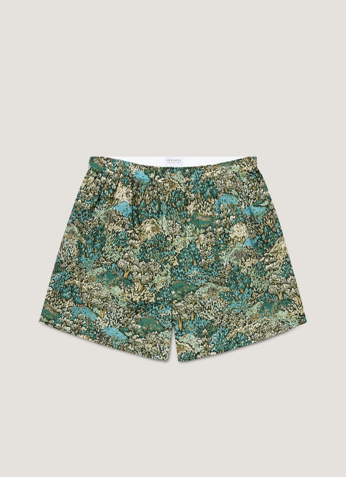 Men's Classic Boxer Shorts in Liberty Fabric in Hillside Green
