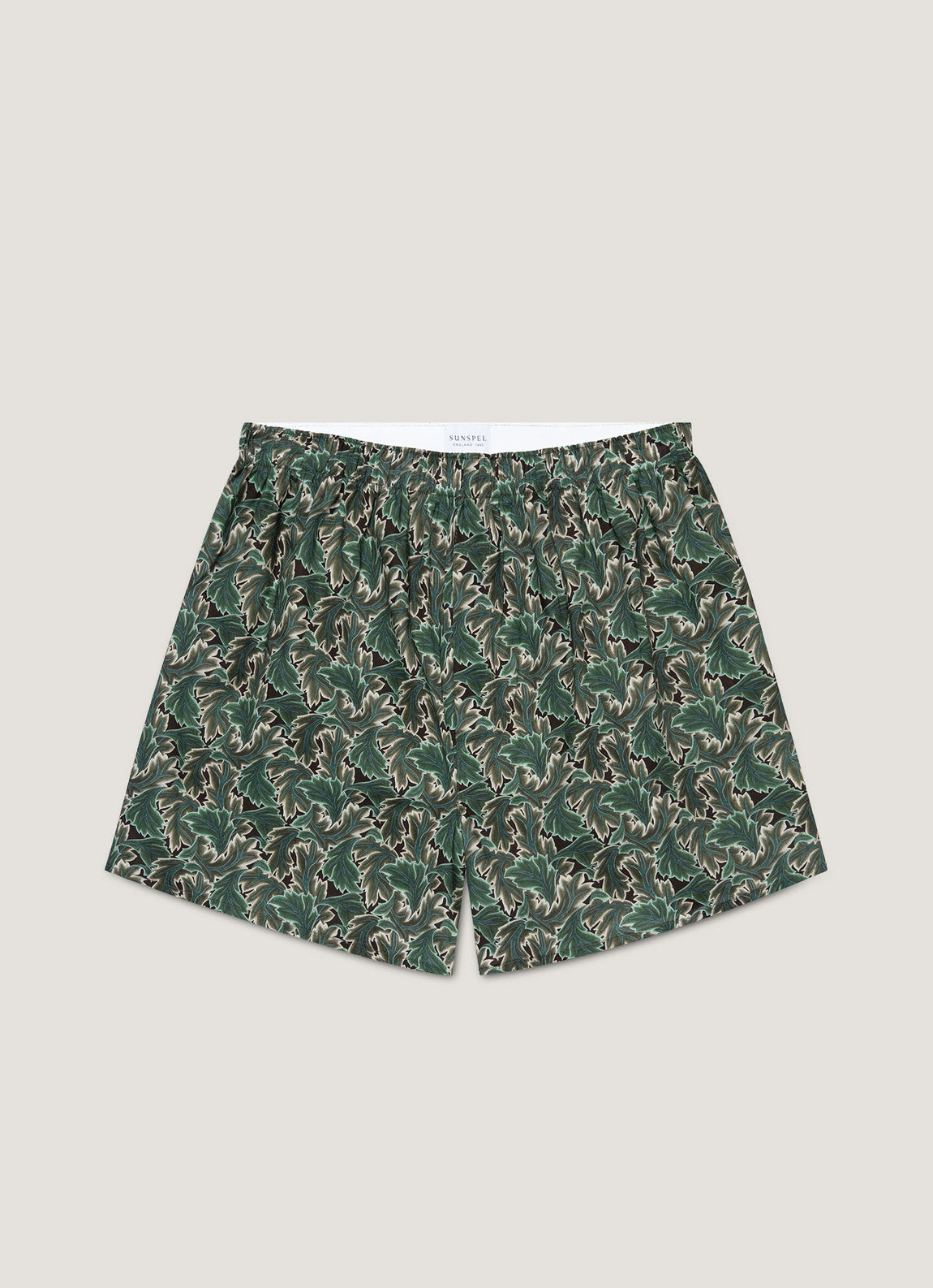 Men's Classic Boxer Shorts in Liberty Fabric in Midnight Green Canopy