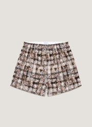 Men's Classic Boxer Shorts in Liberty Fabric in Grey Archive Gingham