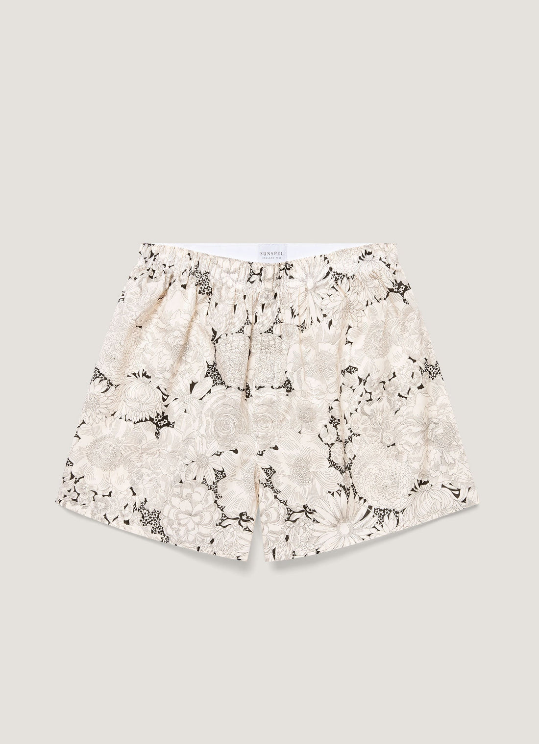 Men's Classic Boxer Shorts in Liberty Fabric in White English Bloom
