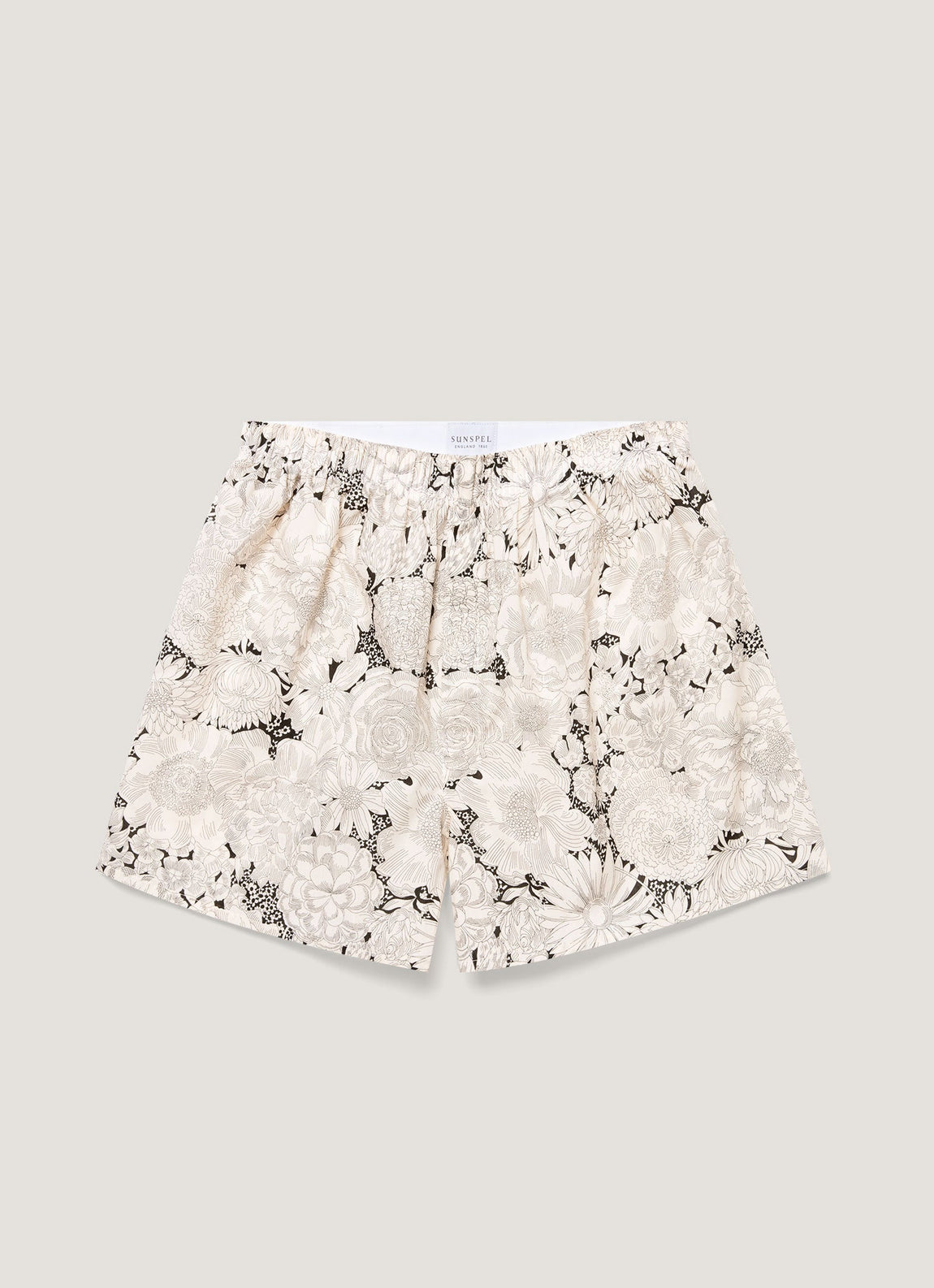Men's Classic Boxer Shorts in Liberty Fabric in White English Bloom