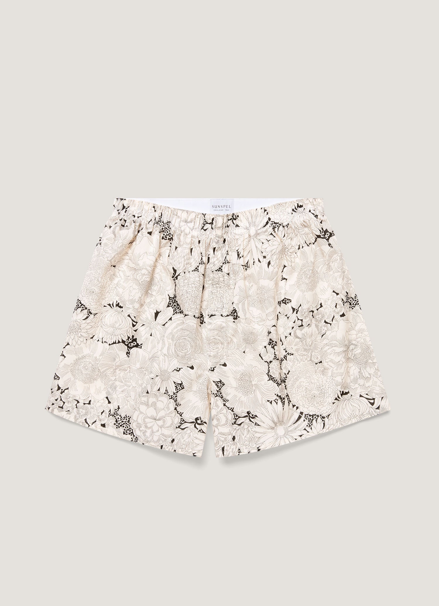 Men's Classic Boxer Shorts in Liberty Fabric in White English Bloom