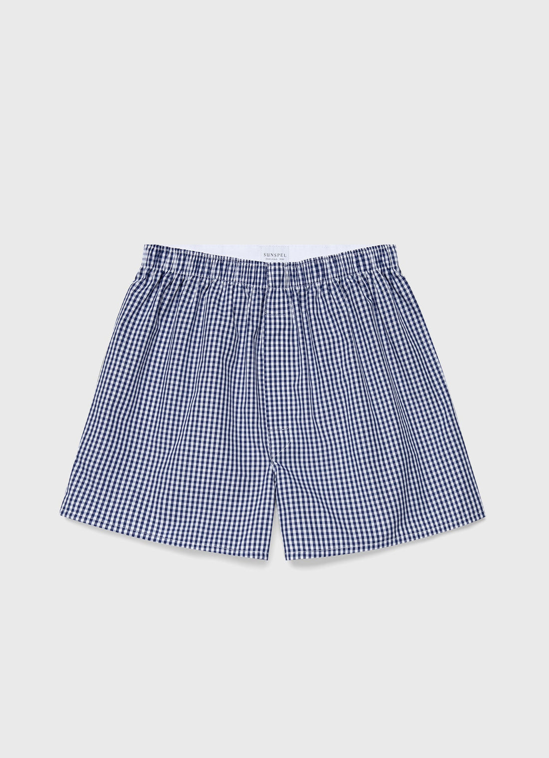 Men's Classic Boxer Shorts in Navy Gingham