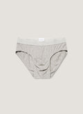 Men's Stretch Cotton Briefs in Grey Melange
