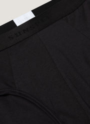 Men's Sea Island Cotton Briefs in Black