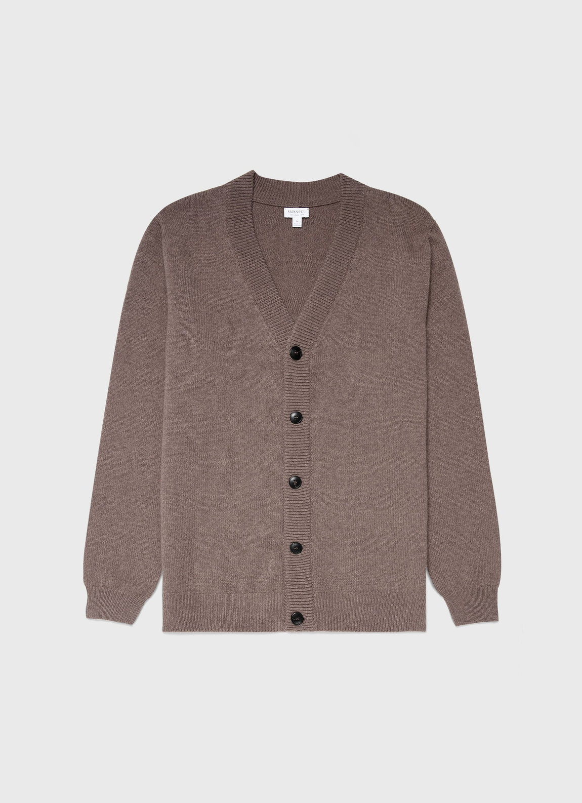 Men's Lambswool Cardigan in Cedar