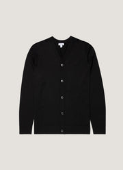 Men's Merino Cardigan in Black
