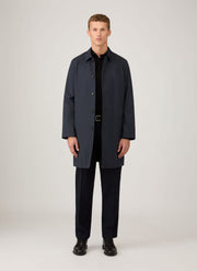 Men's Showerproof Cotton Mac in Navy