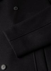 Men's Boiled Wool Pea Coat in Navy