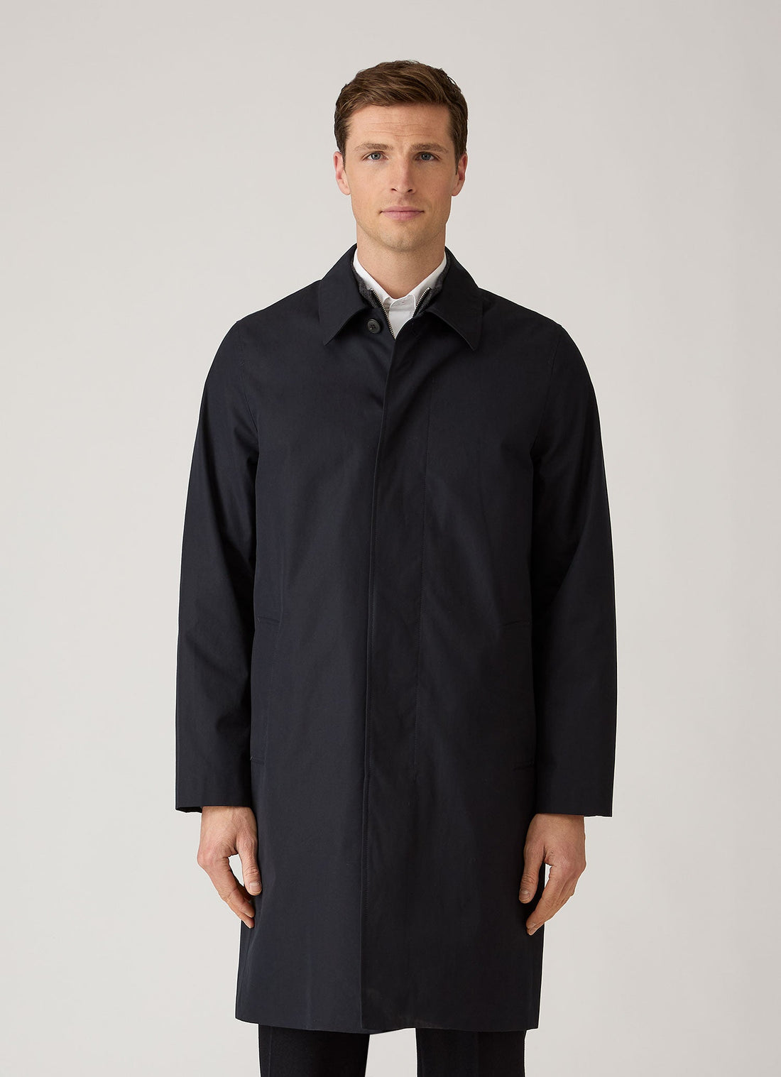 Men's Ventile Mac in Dark Navy