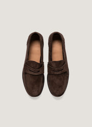Men's Suede Loafer in Brown