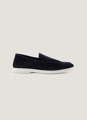 Men's Suede Loafer in Navy