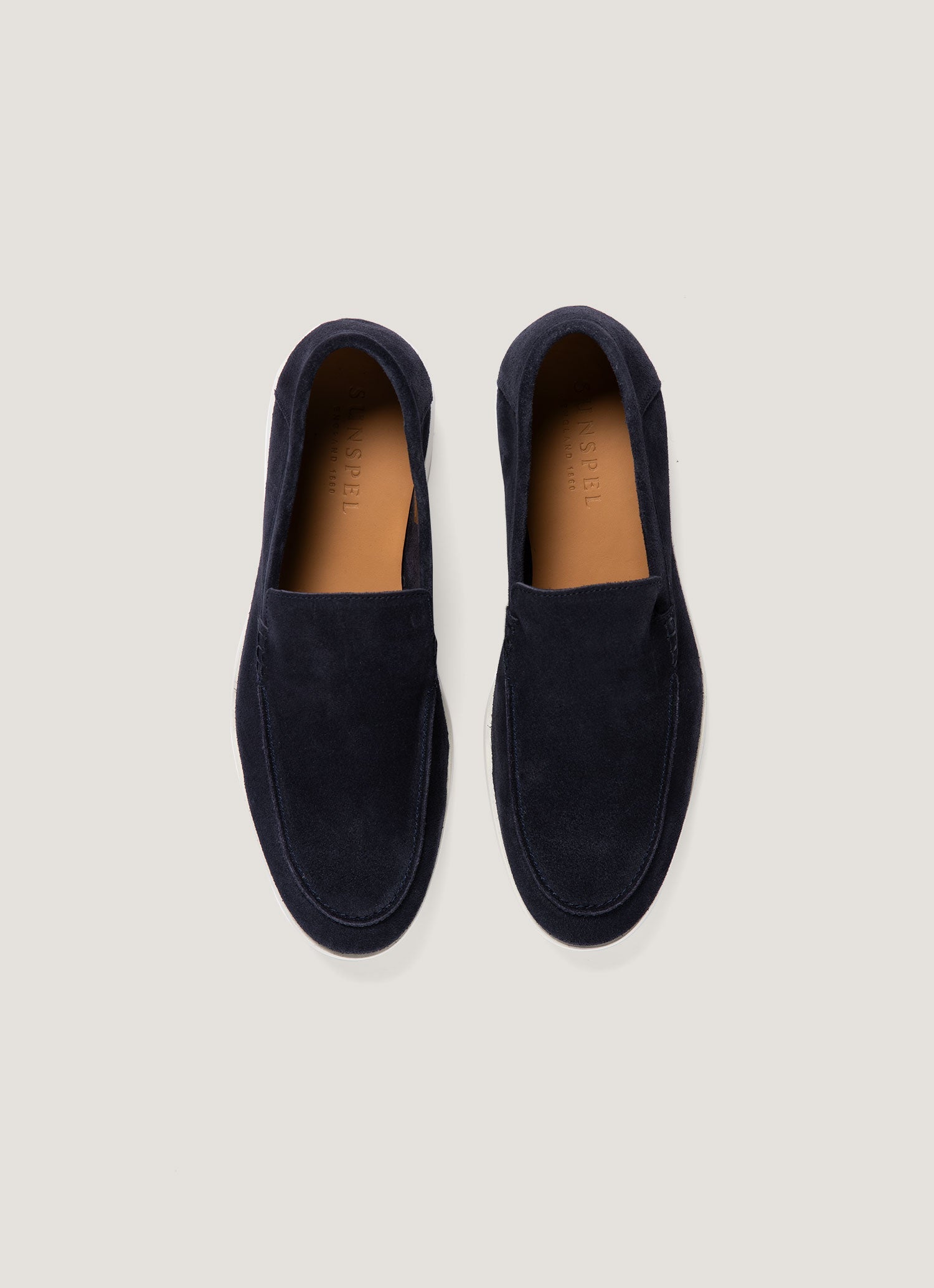 Men's Suede Loafer in Navy
