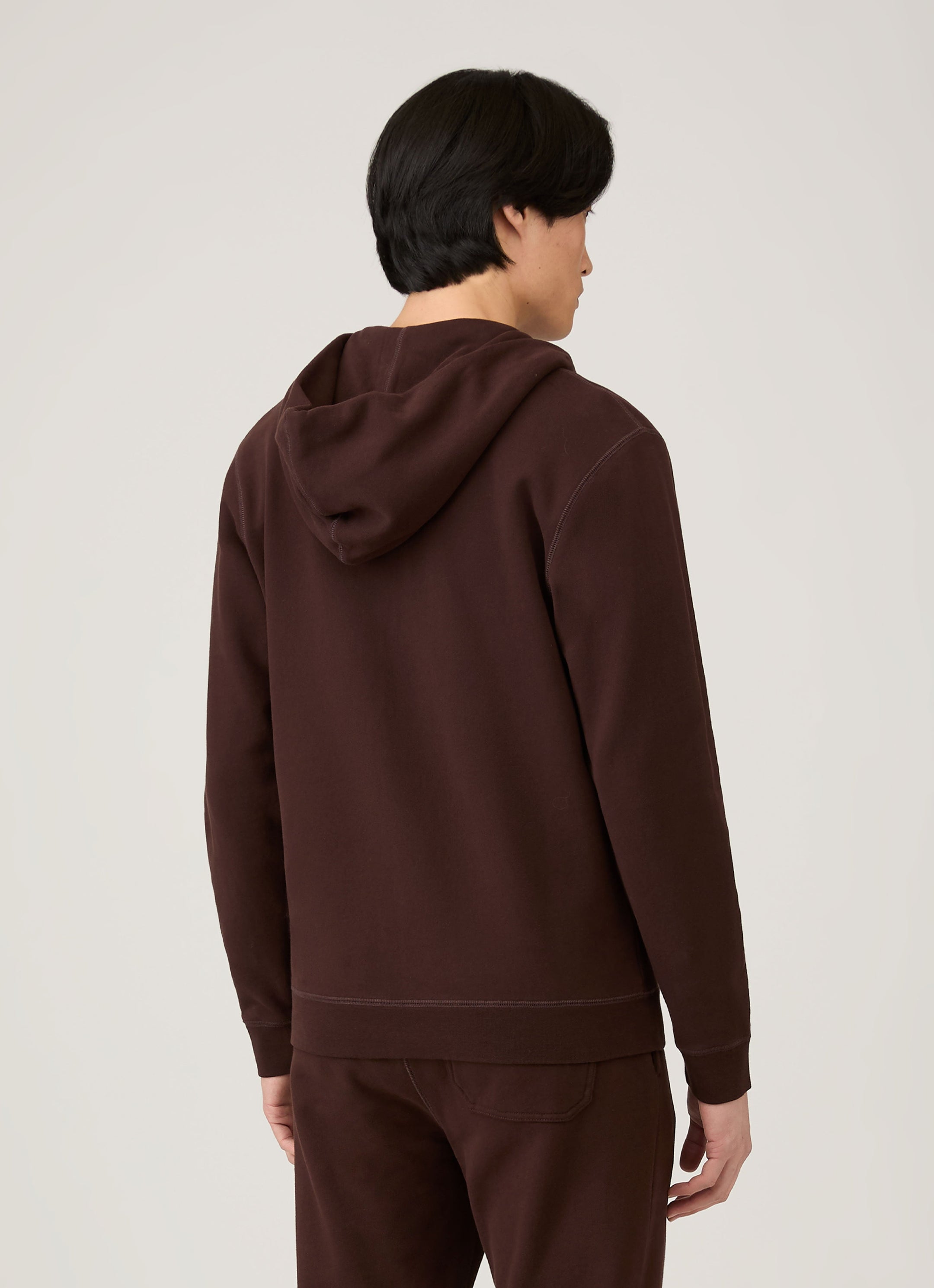 Men's Loopback Zip Hoodie in Truffle