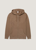 Men's Loopback Zip Hoodie in Dark Cedar