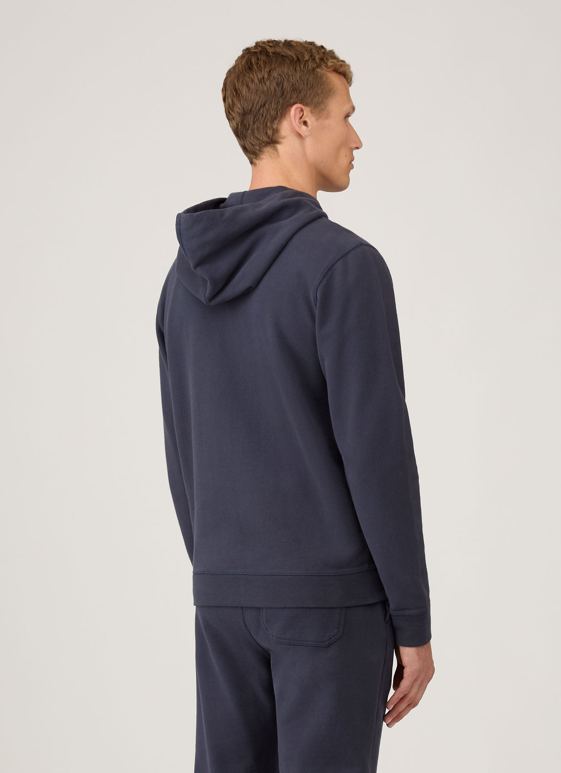 Men's Loopback Zip Hoodie in Navy