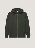 Men's Loopback Zip Hoodie in Dark Green