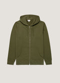 Men's Loopback Zip Hoodie in Deep Olive