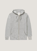 Men's Loopback Zip Hoodie in Grey Melange