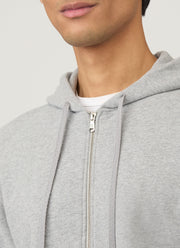 Men's Loopback Zip Hoodie in Grey Melange