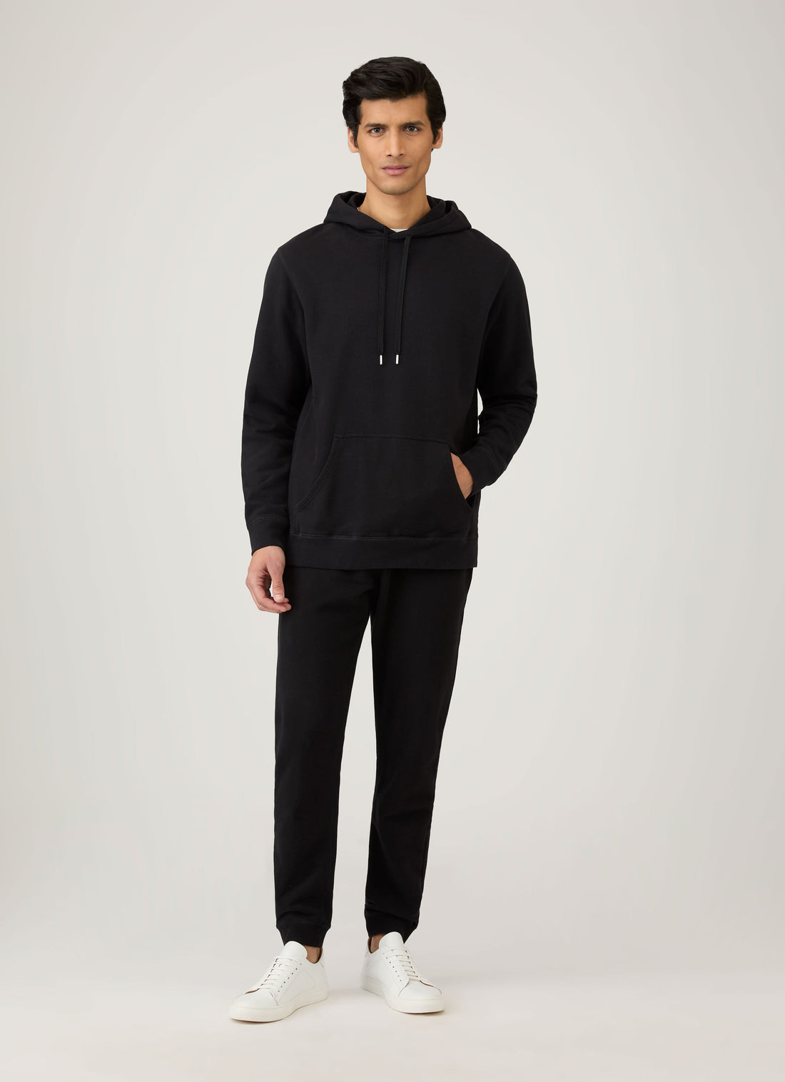Men's Loopback Hoodie in Black