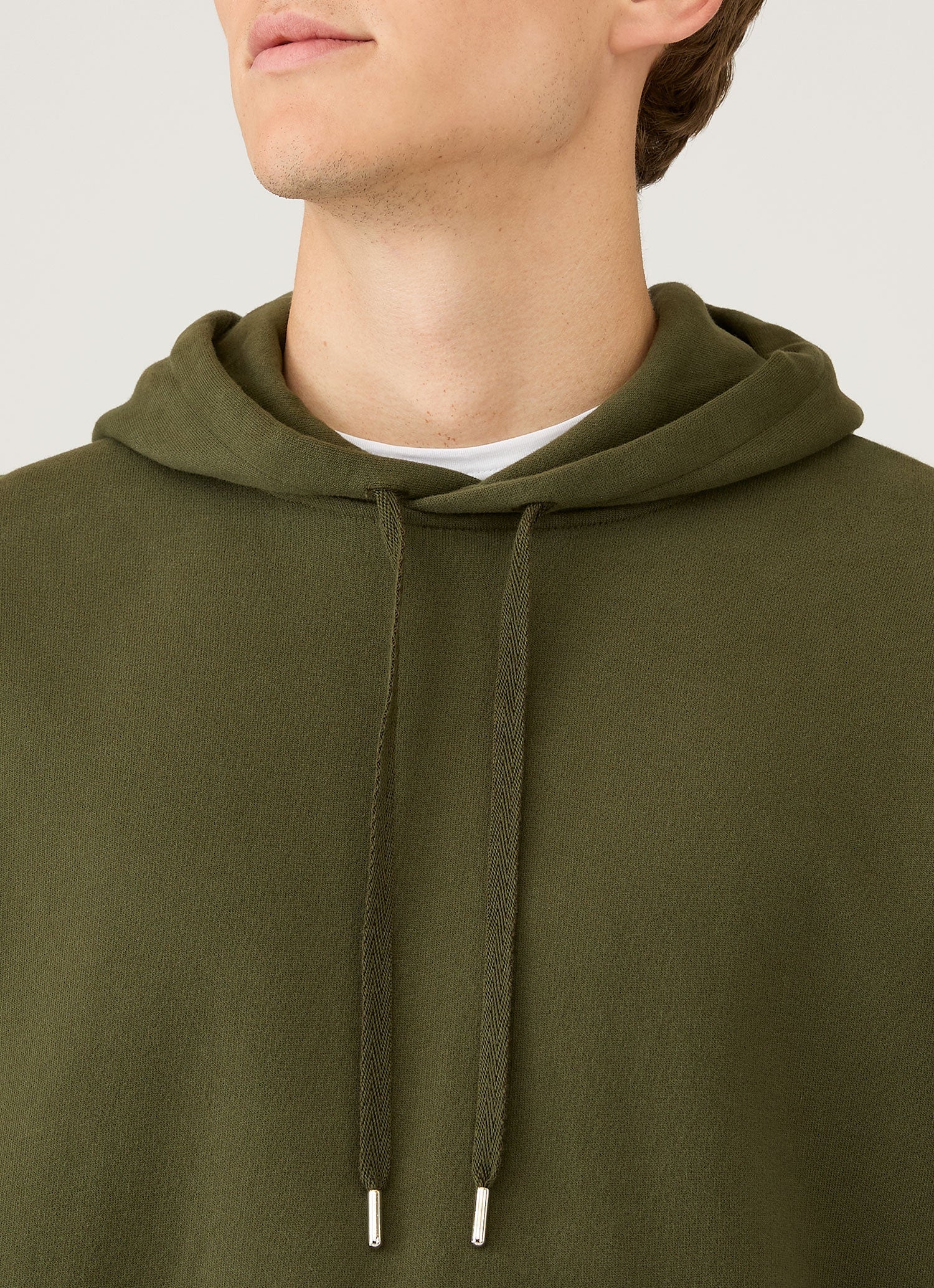 Men's Loopback Hoodie in Deep Olive