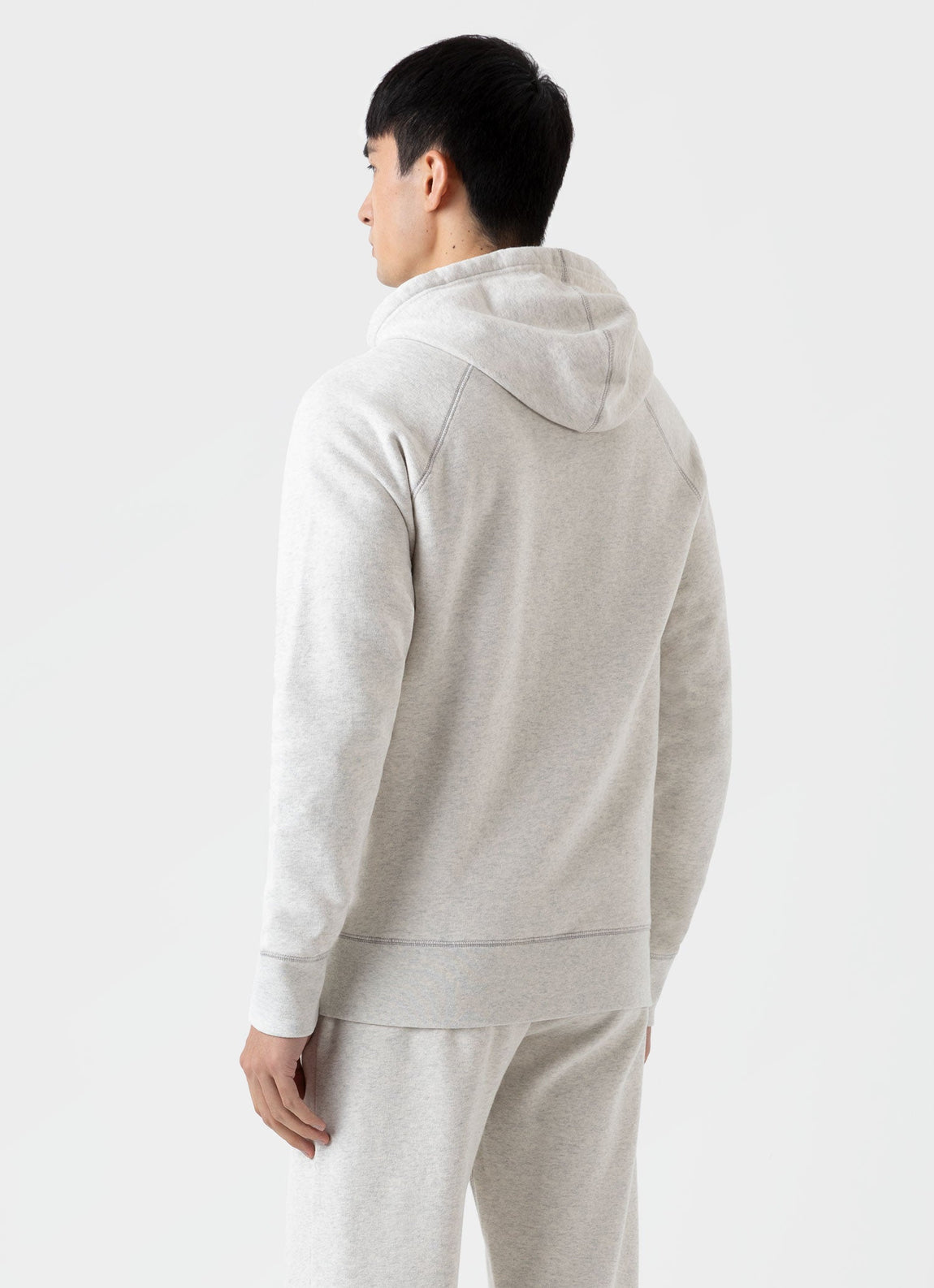 Men's Fleeceback Hoodie in Archive White Melange