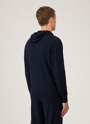 Men's Cashmere Hoodie in Navy
