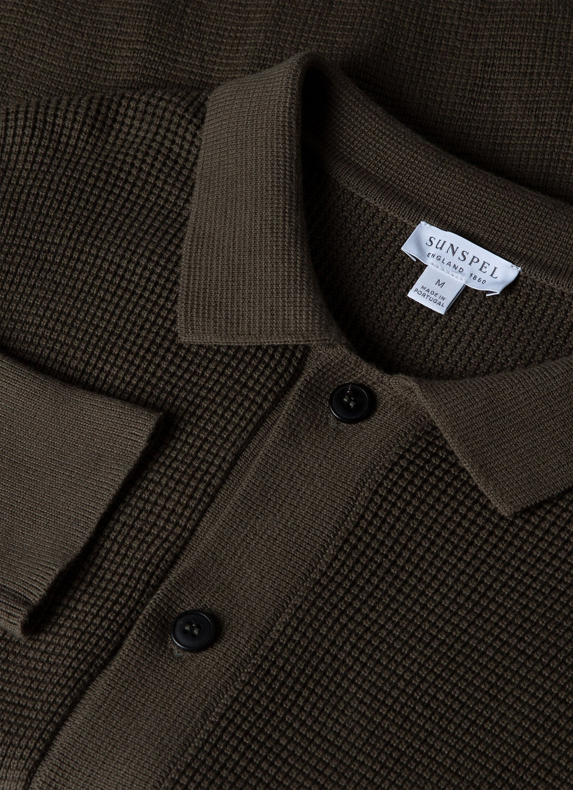 Men's Waffle Stitch Jacket in Khaki