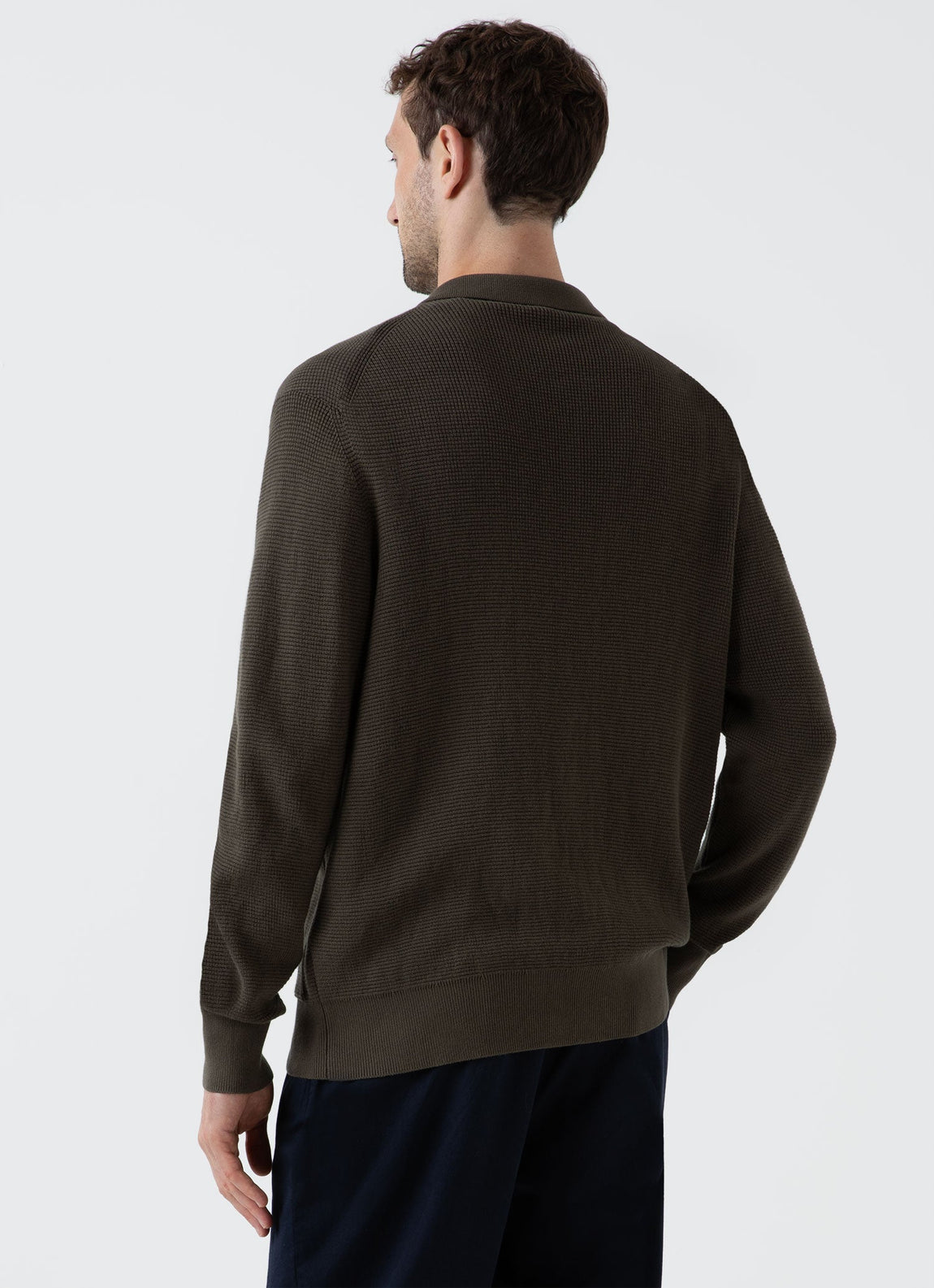 Men's Waffle Stitch Jacket in Khaki