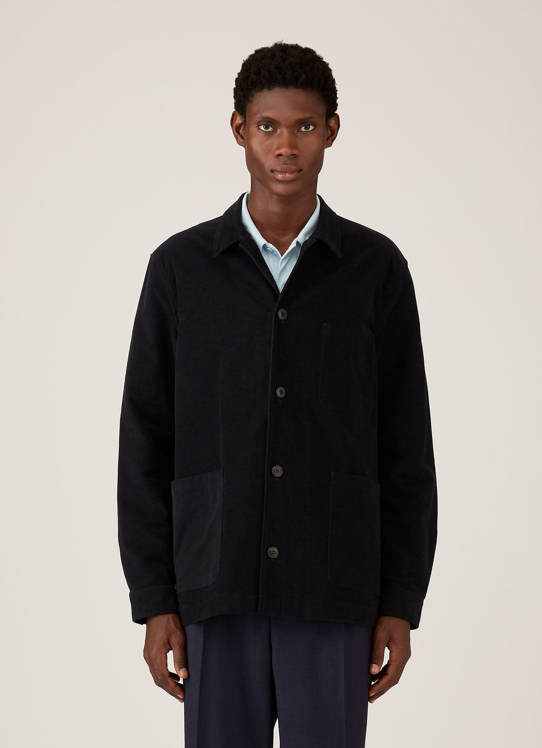 Men's Moleskin Twin Pocket Jacket in Navy