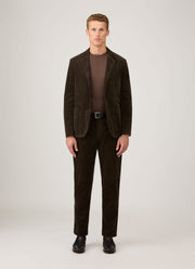 Men's Corduroy Blazer in Coffee