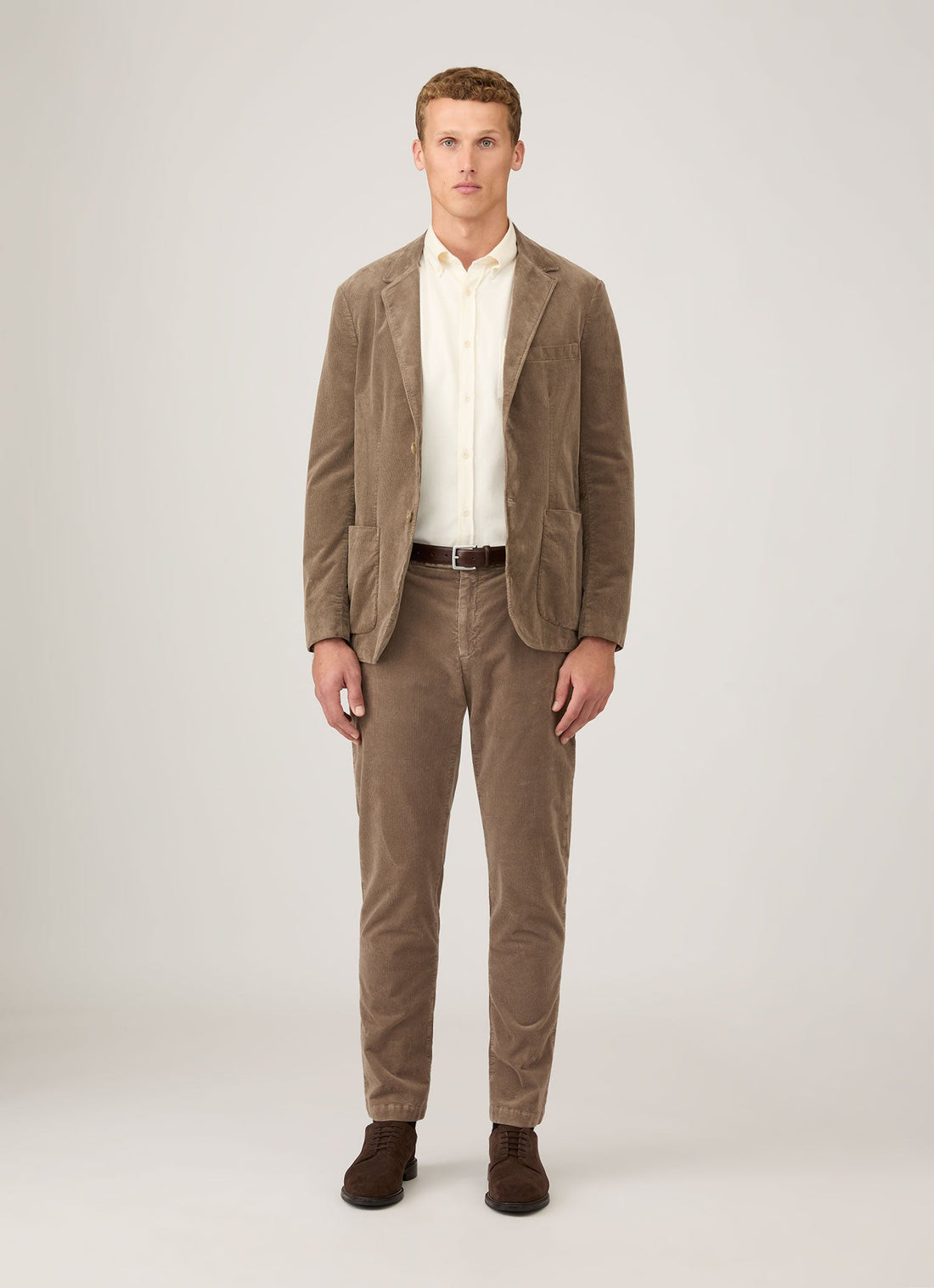 Men's Corduroy Blazer in Bark