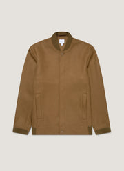 Men's Wool Bomber Jacket in Mole