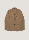Men's Cotton Linen Blazer in Dark Cedar