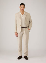 Men's Linen Two-Piece Suit in Sand