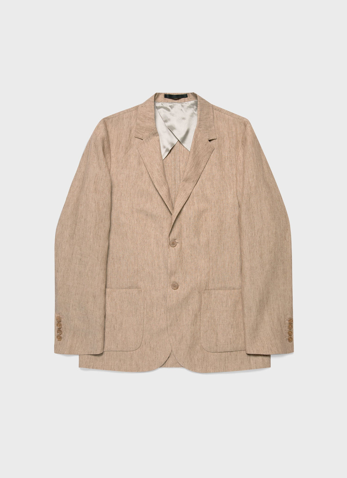 Men's Linen Blazer in Dune Melange